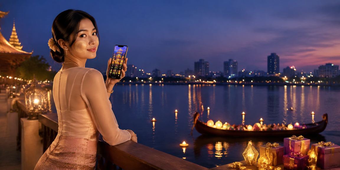 ရန်ကုန်မြို့ အင်းလေးကန်အနီး မိုဘိုင်းကာစီနိုကစားနေသူများ